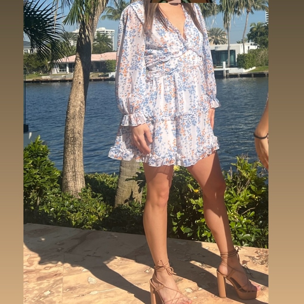 Floral Ruffle Mini Dress